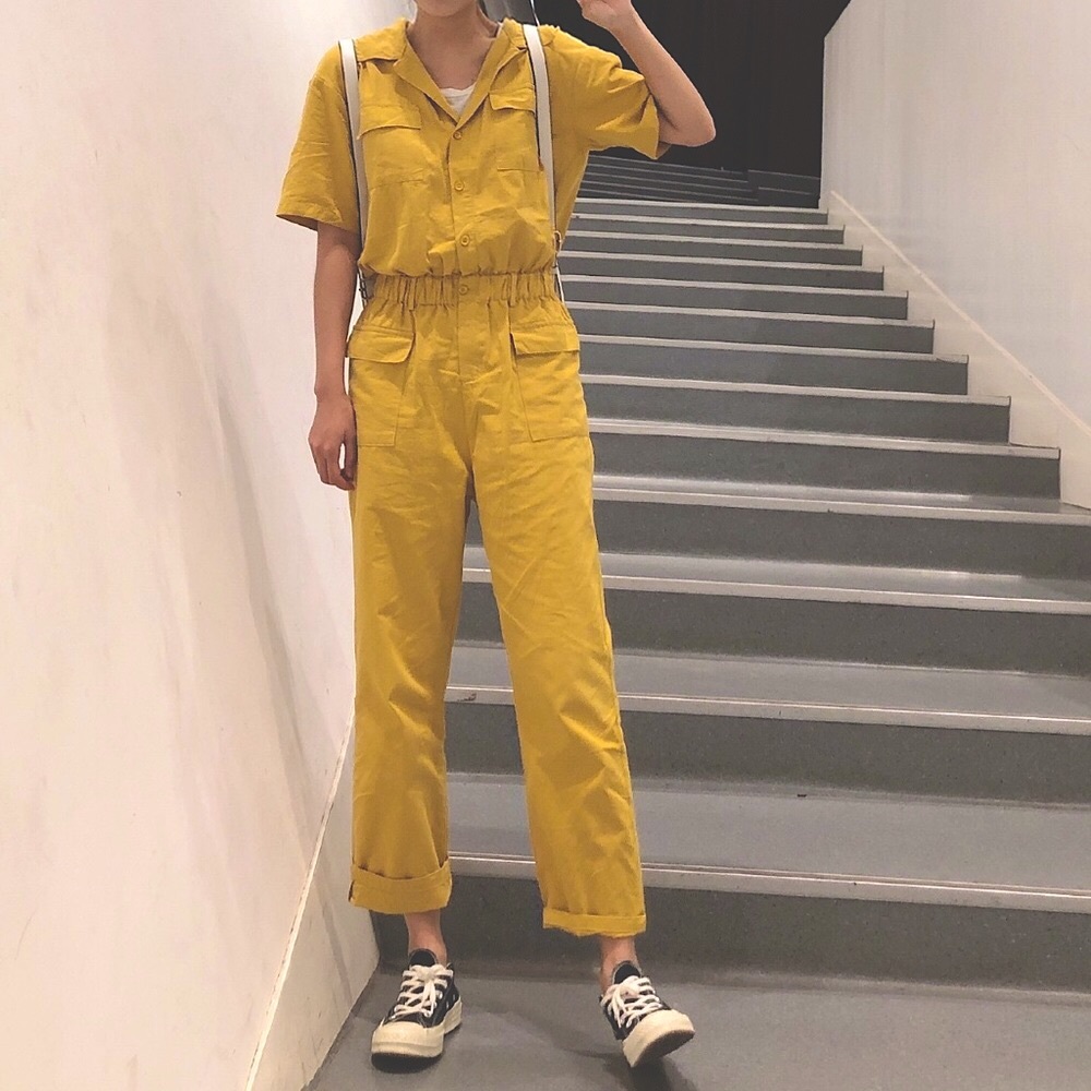Cute Yellow Overall